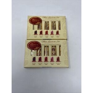 Besame Cosmetics Classic Color Lipstick Set Red 1935 1946 Rose 1969 1970 Read